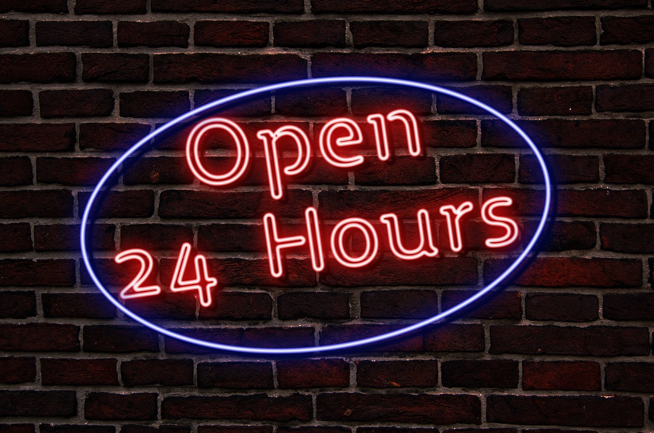 neon, neon sign, text, open, 24 hours, light, effect, neon, 24 hours, 24 hours, 24 hours, 24 hours, 24 hours